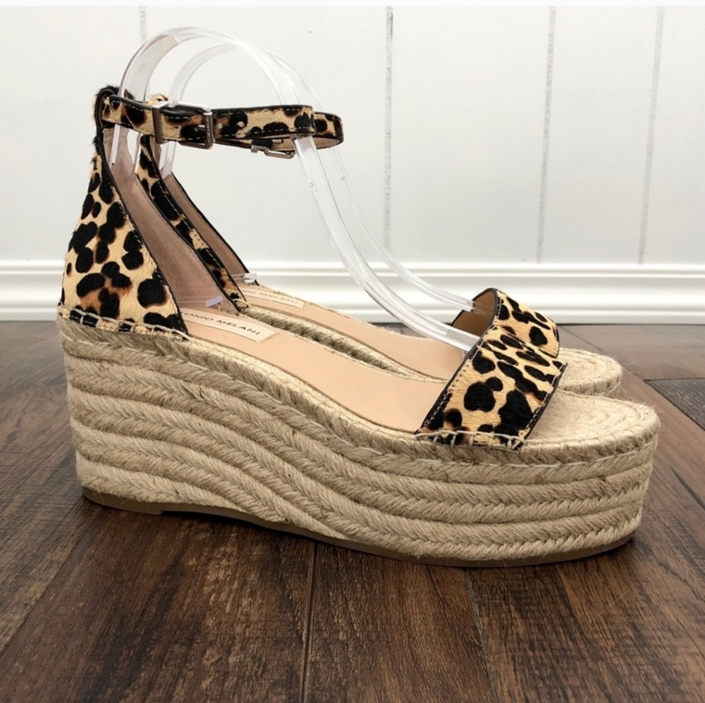 Antonio Melani Leopard Print “Beatriu” Platform Espadrille Sandal - Size 8